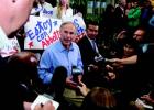 Gov-elect Greg Abbott at an executive aviation terminal on election eve.