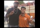 Oscar Garza with former Texas QB Vince Young.